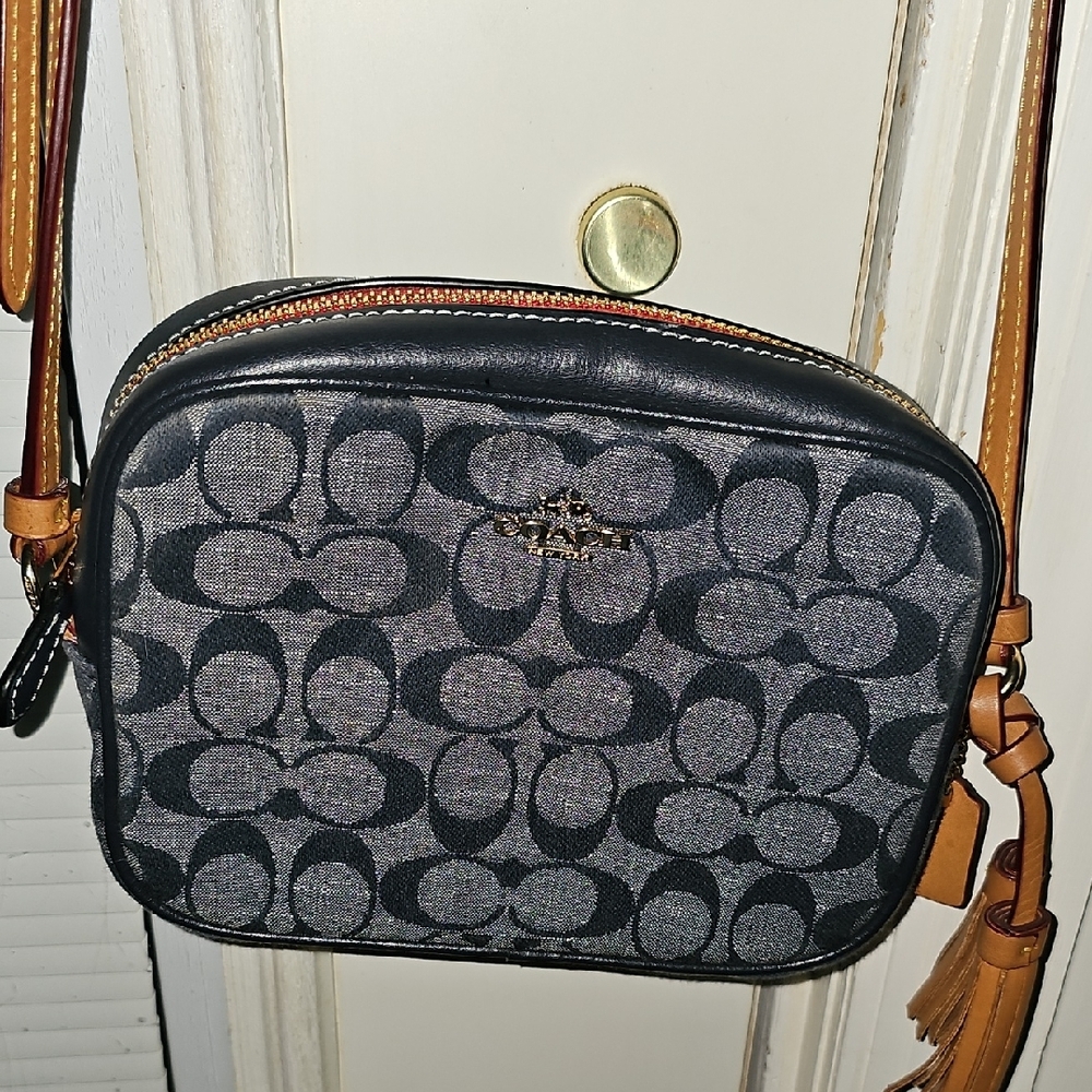 Coach Black and Gray Signature Crossbody - Picture 5 of 7